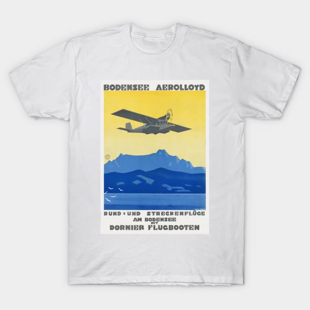 Bodensee Aerolloyd Vintage Poster 1925 T-Shirt by vintagetreasure